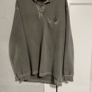Quilted Gray Pullover Sweater